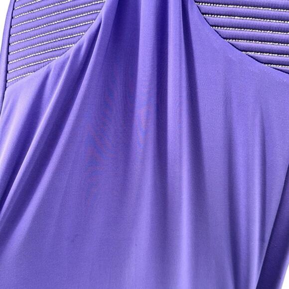 Zhivago Go Your Own Way Cutout V-Neck Maxi Dress Purple Gown US Size 4 - Picture 10 of 10